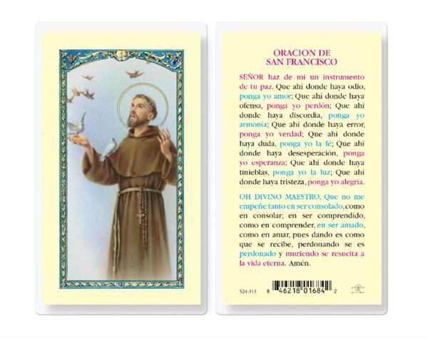 ORCAION A SAN FRANCISCO PAJARO Spanish Laminated Holy Cards, 25-Count Value Pack, # 18259
