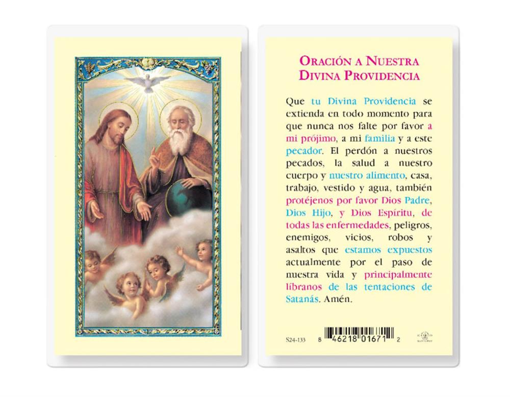 ORACION LA SANTISIMA TRINIDAD Spanish Laminated Holy Cards, 25-Count Value Pack, # 18299