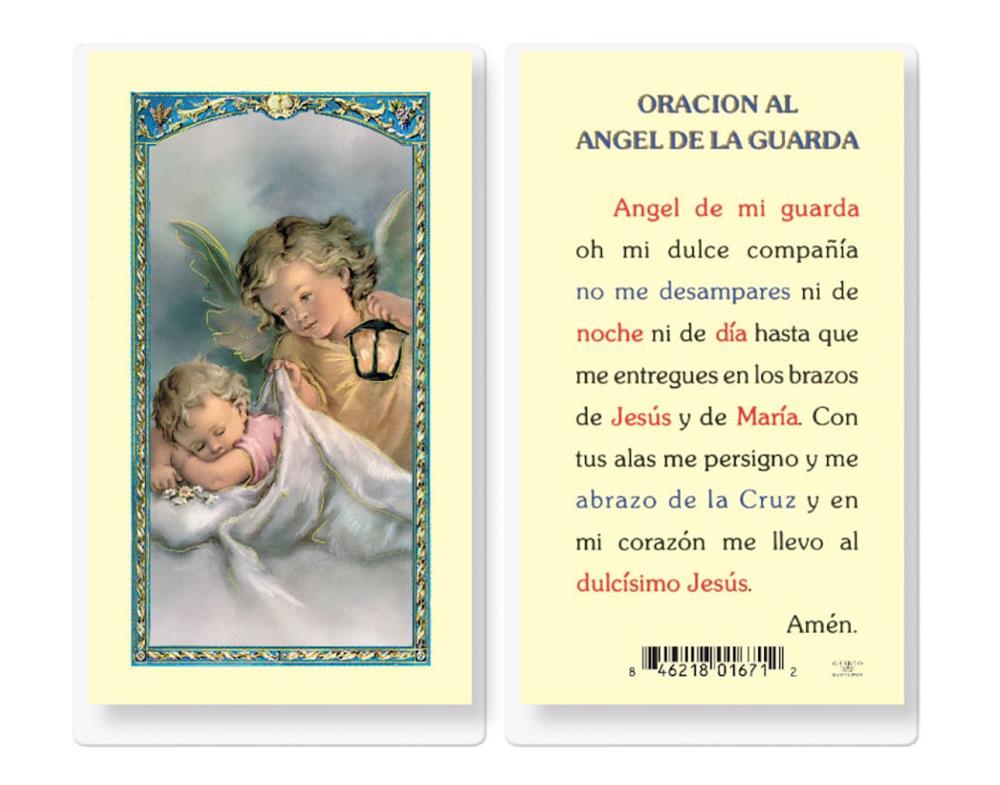 Angel de la Guarda Spanish Laminated Holy Cards, 25-Count Value Pack, # 18307