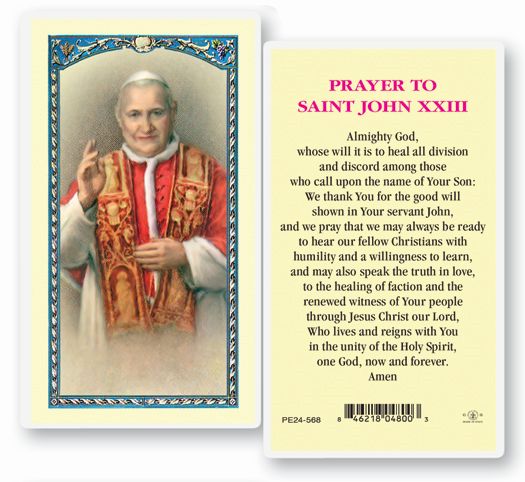 Prayer to Saint John XXIII Laminated Holy Card, # 18316