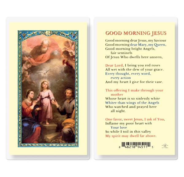 Good Morning Jesus Laminated Holy Cards, 25-Count Value Pack # 18337