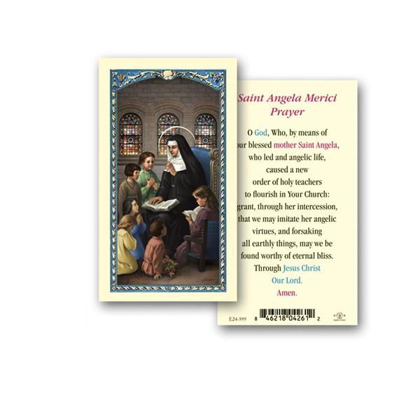 St. Angela Merici Prayer Laminated Holy Card, # 18369