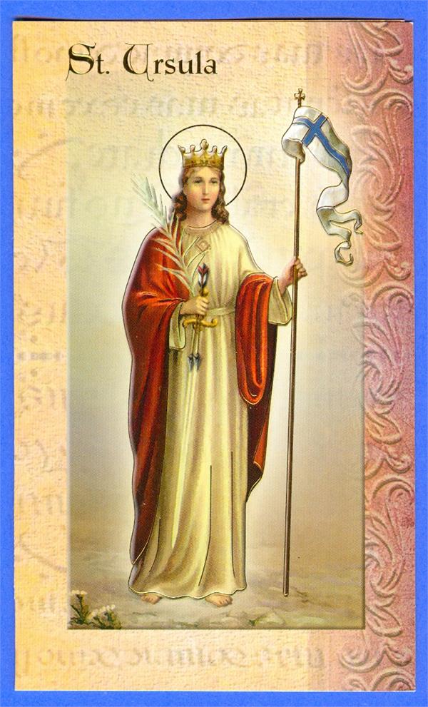 St. Ursula Folding Prayer Card, # 18390