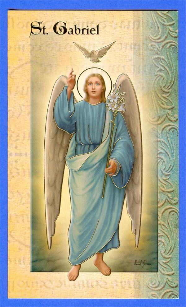 St. Gabriel Folding Prayer Card, # 18395