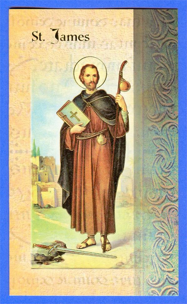 St. James the Apostle Folding Prayer Card, # 18396