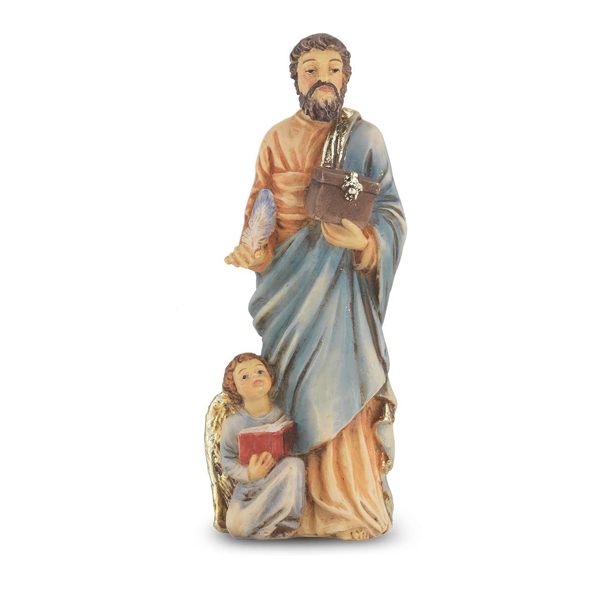 4" Full Color Resin Statue, St. Matthew, # 65392