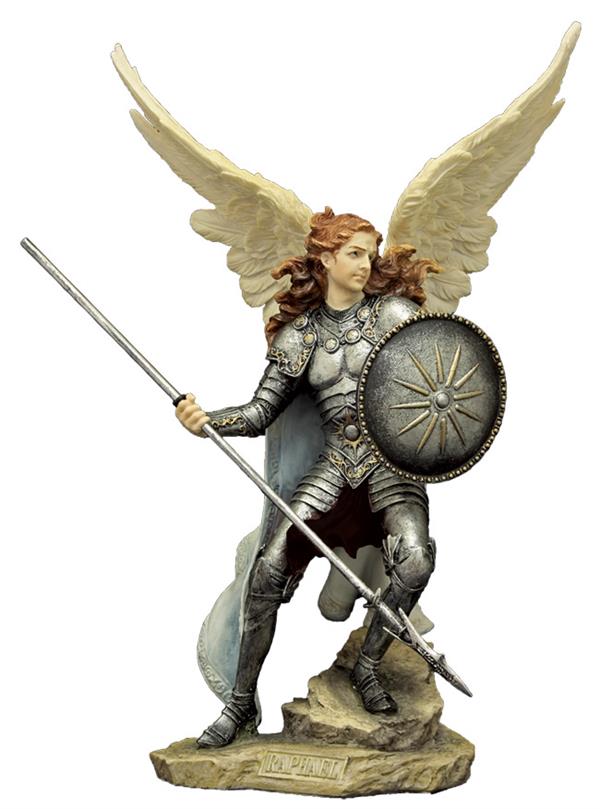 Archangel Raphael, Full Color Resin, 9", # 1990