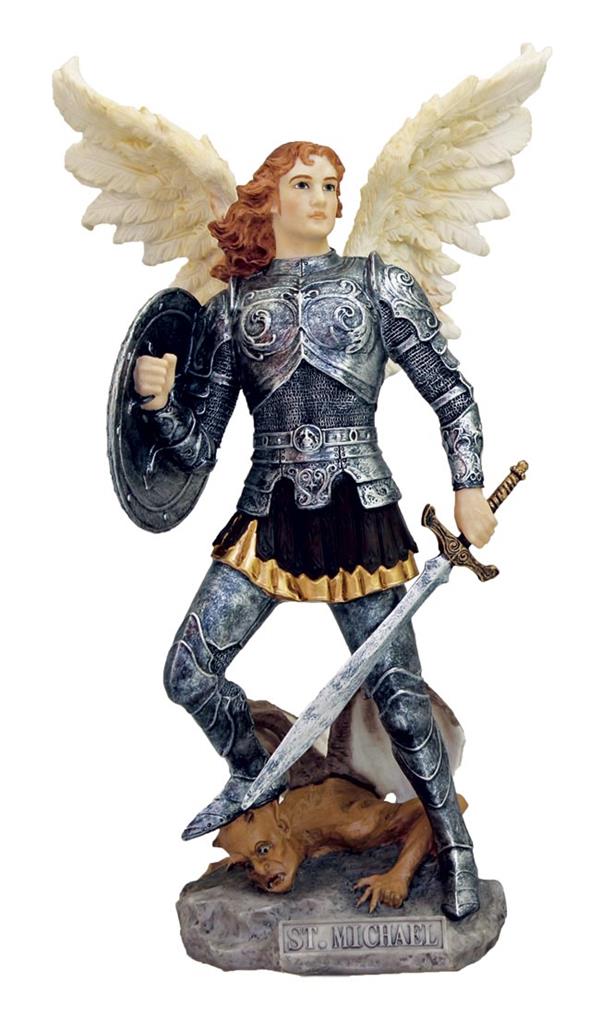 9" Veronese St. Michael with Sword and Shield, Full Color, # 1991
