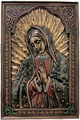 6x9" Our Lady of Guadalupe Bronzed Resin Plaque, # 65033