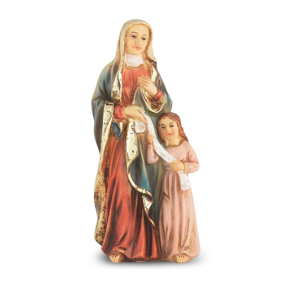 4" Full Color Resin Statue, St. Anne, # 65402