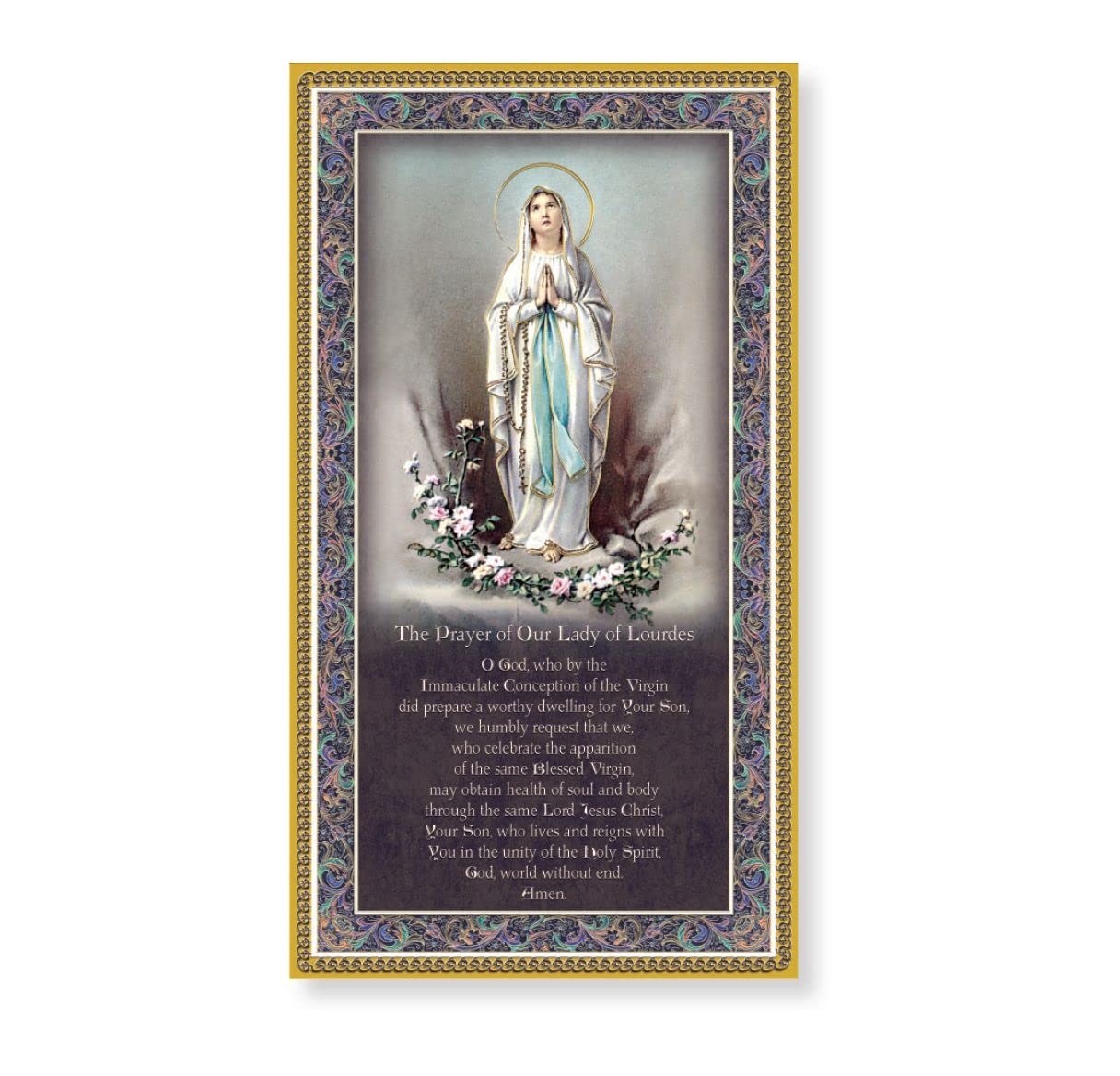 Our Lady of Fatima Vintage Wooden Wall Plaque, 7.5"x9", # 65593
