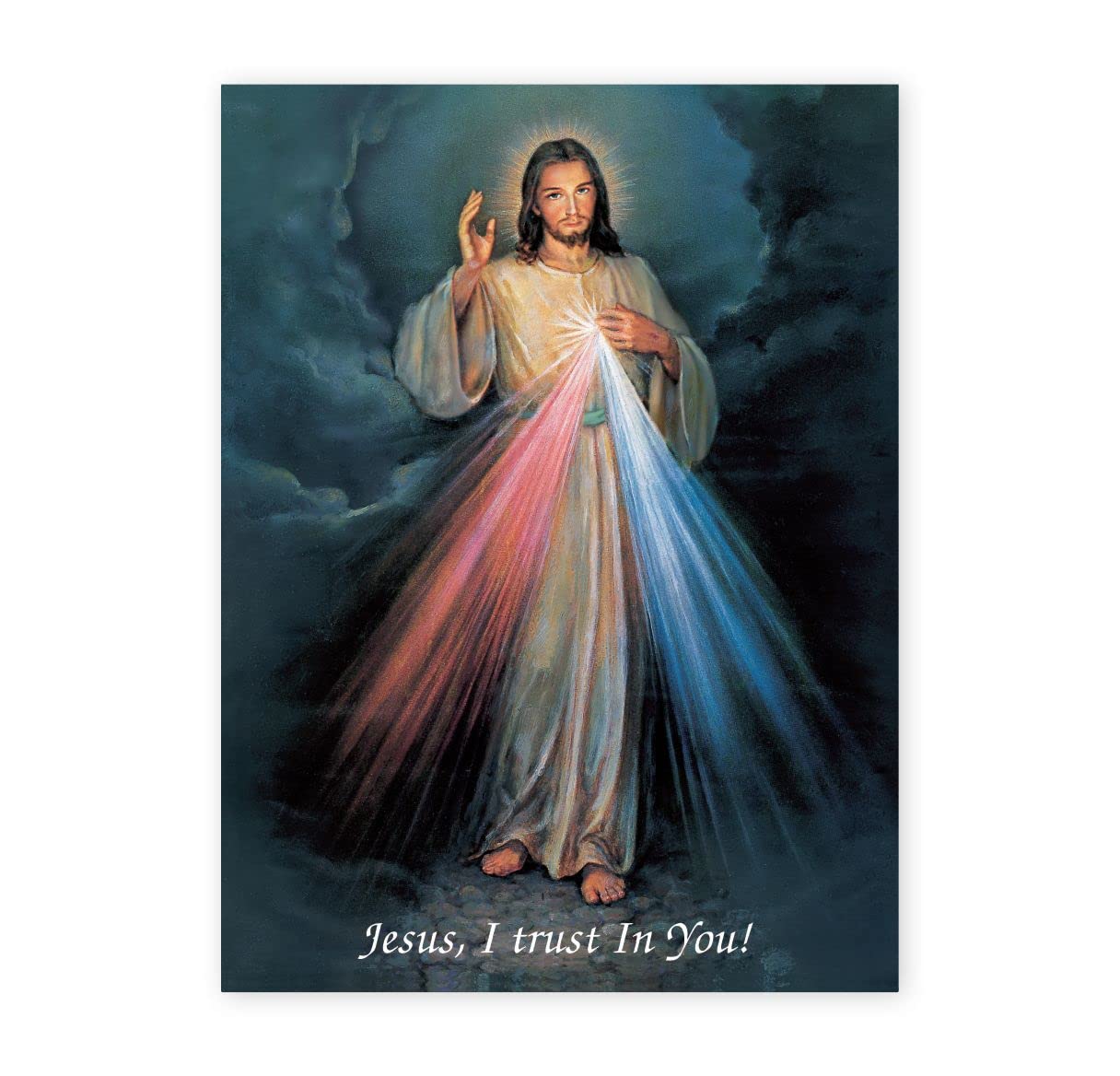 19" x 27" Poster of the Divine Mercy, Italian gold embossed, #, 96213