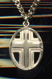 Terraced 3/4" Cross, 14kt Gold Filled, Your Choice of Chain, # 23715