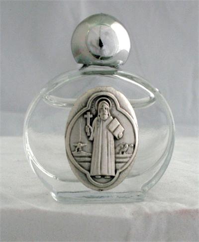 ST BENEDICT GLASS HOLY WATER BOTTLE, 0.7 oz, Made in Italy, 6-Count Value Pack, 240096