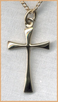 Maltese Cross, 7/8", 14kt Gold Filled, Your Choice of Chain, # 2454