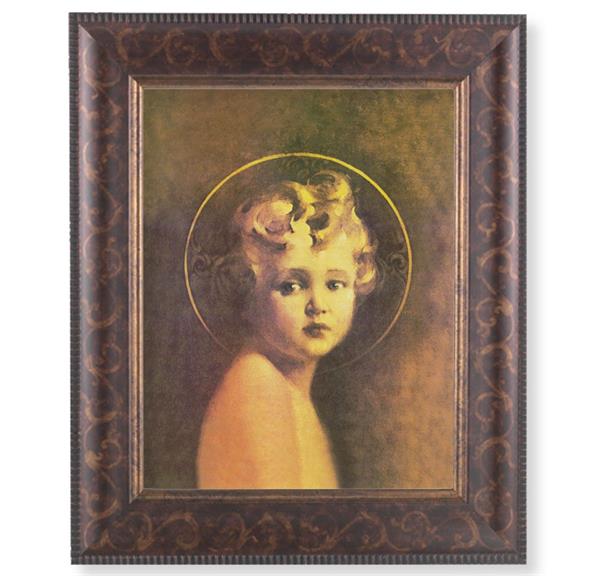 Light of The World Picture, 11-1/4"x13-1/4, Antique Gold & Espresso Frame, Italian Print Under Glass # 25789