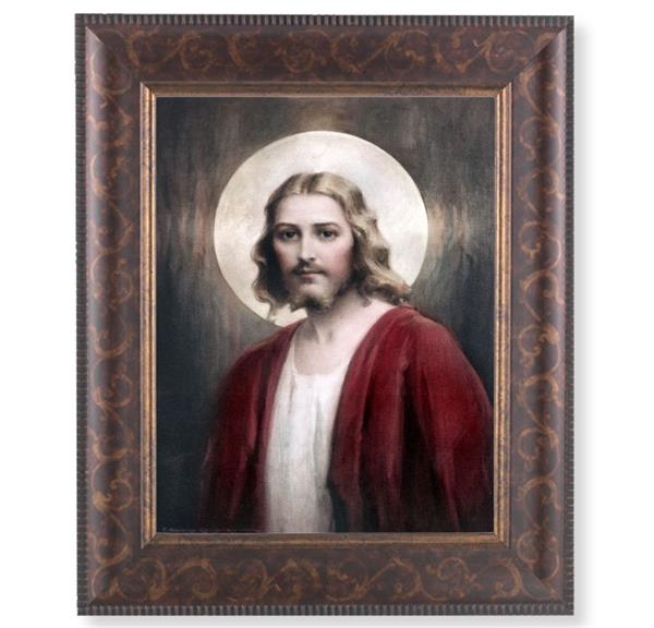 Confide in Me Picture, 11-1/4"x13-1/4, Antique Gold & Espresso Frame, Italian Print Under Glass # 25902