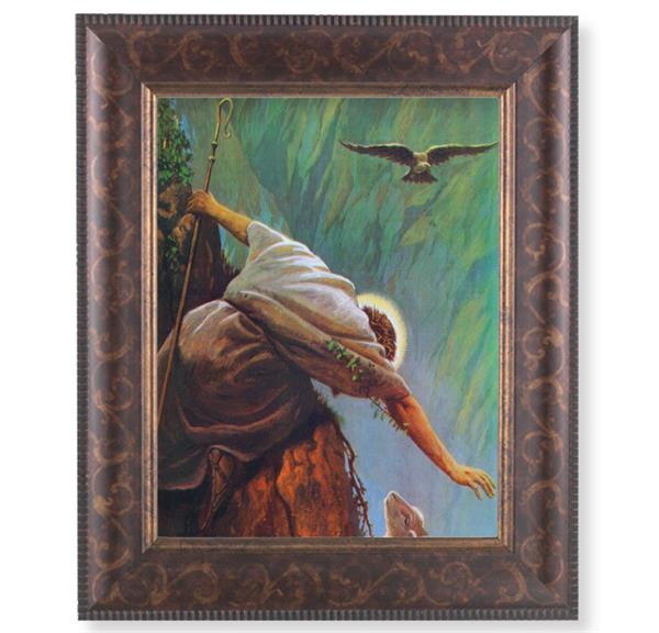 The Lost Sheep Picture, 11-1/4"x13-1/4, Antique Gold & Espresso Frame, Italian Print Under Glass # 25943