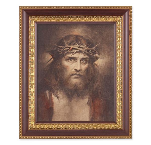 Chambers: ECCE Homo, 11-1/2"x13-1/2, Cherry Finish with Gold Egg & Dart Frame, Italian Print Under Glass # 25983