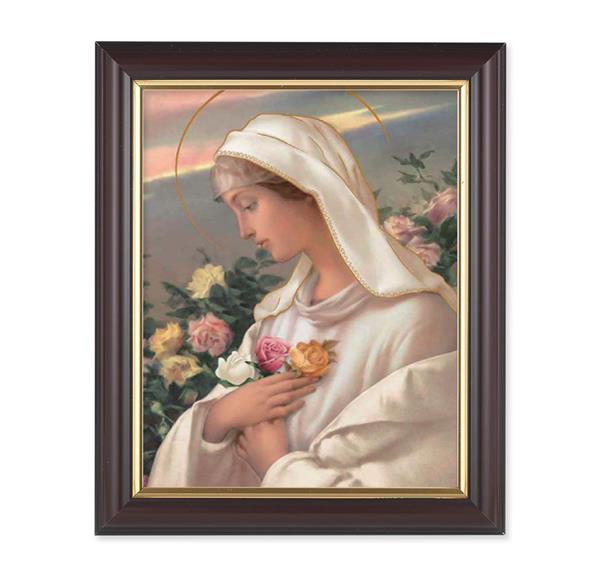 Mystical Rose, 10"x12", Classic Fluted Walnut Finished Frame, Italian Print Under Glass # 26226