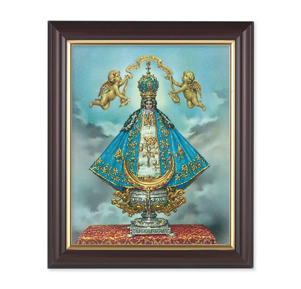 Virgen de San Juan, 10"x12", Classic Fluted Walnut Finished Frame, Italian Print Under Glass # 26257