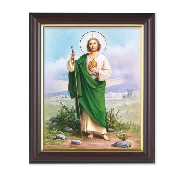 St. Jude, 10"x12", Classic Fluted Walnut Finished Frame, Italian Print Under Glass # 26279