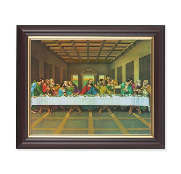 Last Supper, 10"x12", Classic Fluted Walnut Finished Frame, Italian Print Under Glass # 26322