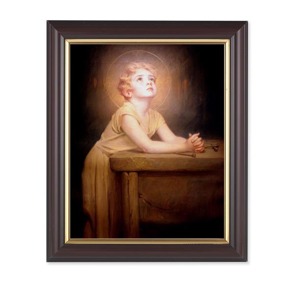 Chambers: Thy Will Be Done, 10"x12", Classic Fluted Walnut Finished Frame, Italian Print Under Glass # 26334