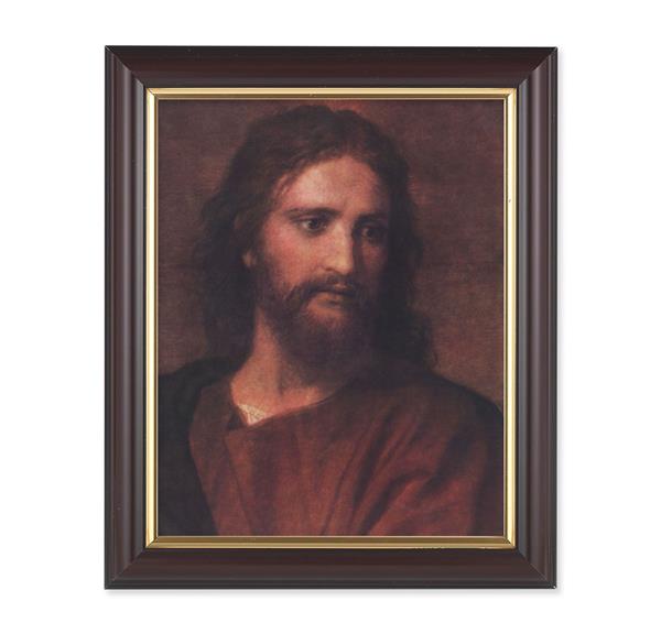 Hofmann: Christ at 33 Picture, 10"x12", Classic Fluted Walnut Finished Frame, Italian Print Under Glass # 26359