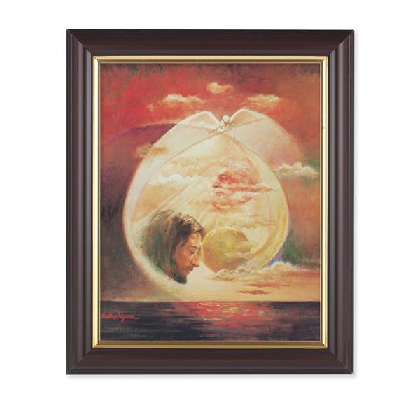 Segura: The Trinity Picture, 10"x12", Classic Fluted Walnut Finished Frame, Italian Print Under Glass # 26362
