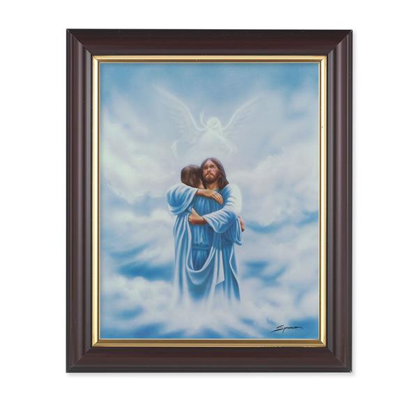 Welcome Home Reunion Picture, 10"x12", Classic Fluted Walnut Finished Frame, Italian Print Under Glass # 26377