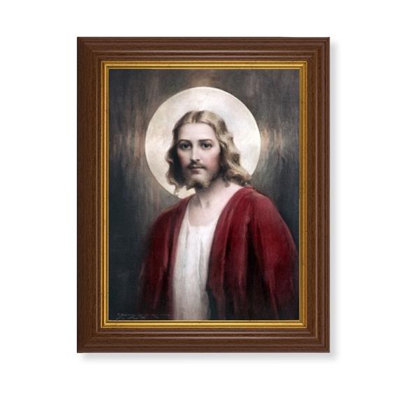 Chambers: Confide in Me, 10.5"x12.5" Walnut Finished Fluted Frame, Gold Beaded Lip, Italian Print # 27067