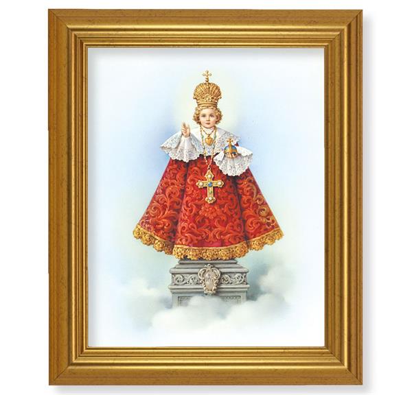 Infant of Prague, 10"x12" Gold-Leaf Finished Classic Frame, Italian Print on Artboard # 27143