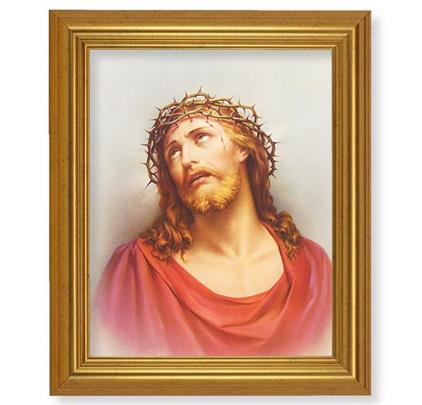 Christ in Agony, 10"x12" Gold-Leaf Finished Classic Frame, Italian Print on Artboard # 27151