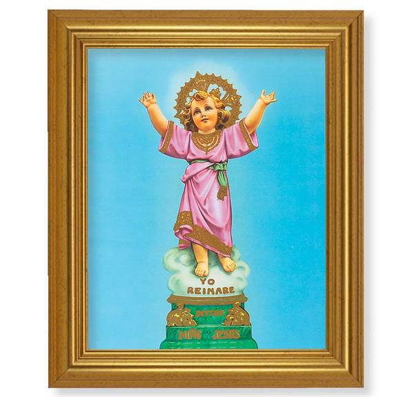 Divino Nino, 10"x12" Gold-Leaf Finished Classic Frame, Italian Print on Artboard # 27154