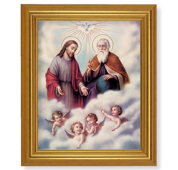 The Holy Trinity, 10"x12" Gold-Leaf Finished Classic Frame, Italian Print on Artboard # 27162
