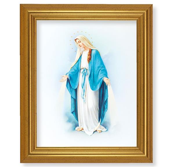 Our Lady of Grace, 10"x12" Gold-Leaf Finished Classic Frame, Italian Print on Artboard # 27189