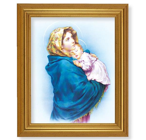 Madonna of The Street, 10"x12" Gold-Leaf Finished Classic Frame, Italian Print on Artboard # 27190