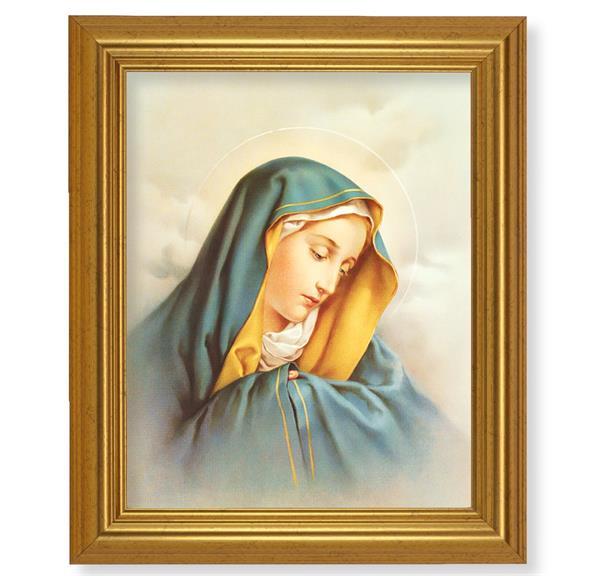 Our Lady of Sorrows, 10"x12" Gold-Leaf Finished Classic Frame, Italian Print on Artboard # 27191