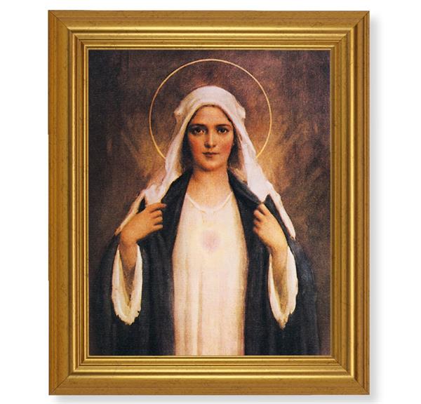 Chambers: Immaculate Heart of Mary, 10"x12" Gold-Leaf Finished Classic Frame, Italian Print on Artboard # 27196