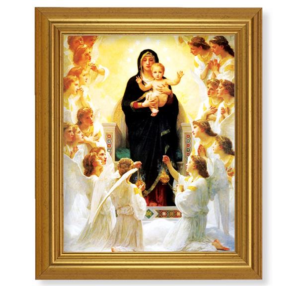 Bouguereau: Queen of Angels, 10"x12" Gold-Leaf Finished Classic Frame, Italian Print on Artboard # 27246