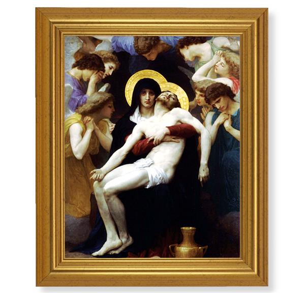 Bouguereau: Pieta, 10"x12" Gold-Leaf Finished Classic Frame, Italian Print on Artboard # 27248