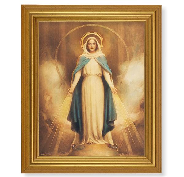 Chambers: Miraculous Mary, 10"x12" Gold-Leaf Finished Classic Frame, Italian Print on Artboard # 27249