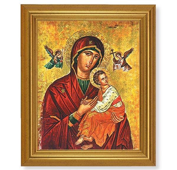 Our Lady of Passion, 10"x12" Gold-Leaf Finished Classic Frame, Italian Print on Artboard # 27257