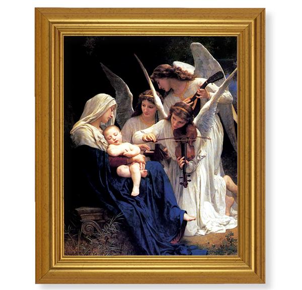 Bouguereau: Heavenly Melody, 10"x12" Gold-Leaf Finished Classic Frame, Italian Print on Artboard # 27270