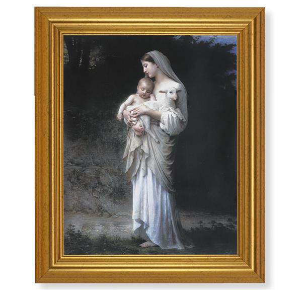 Bouguereau Divine Innocence, 10"x12" Gold-Leaf Finished Classic Frame, Italian Print on Artboard # 27279