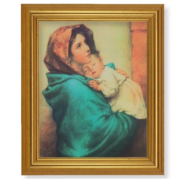 Madonna of The Streets, 10"x12" Gold-Leaf Finished Classic Frame, Italian Print on Artboard # 27288