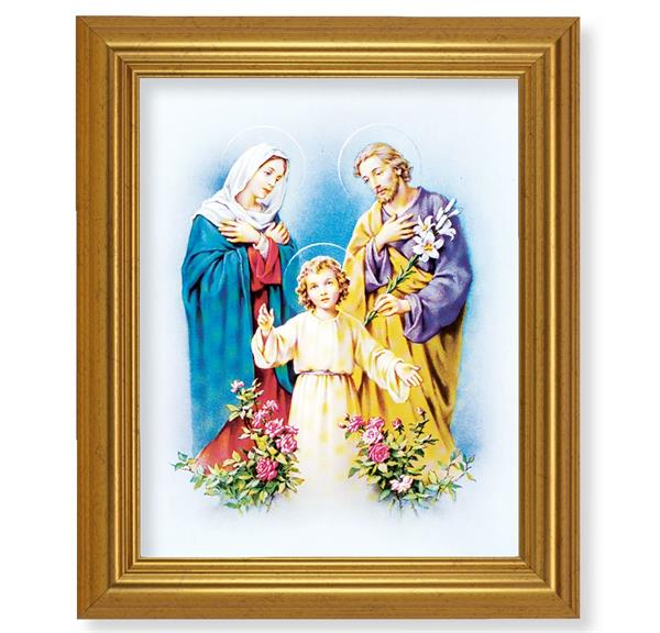 Holy Family, 10"x12" Gold-Leaf Finished Classic Frame, Italian Print on Artboard # 27300
