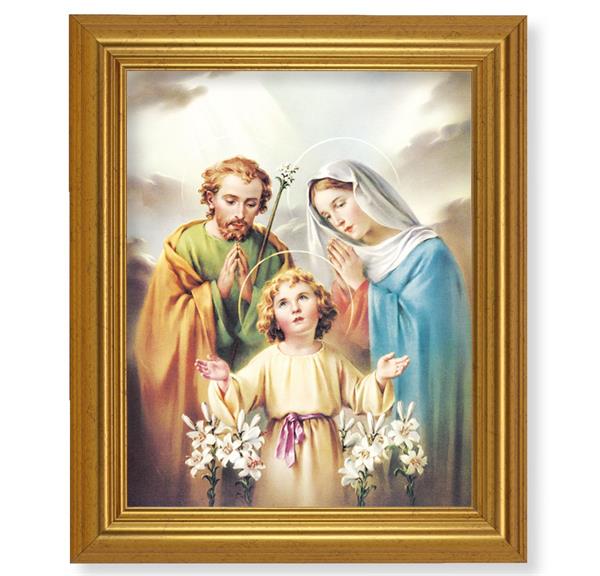 Holy Family, 10"x12" Gold-Leaf Finished Classic Frame, Italian Print on Artboard # 27301