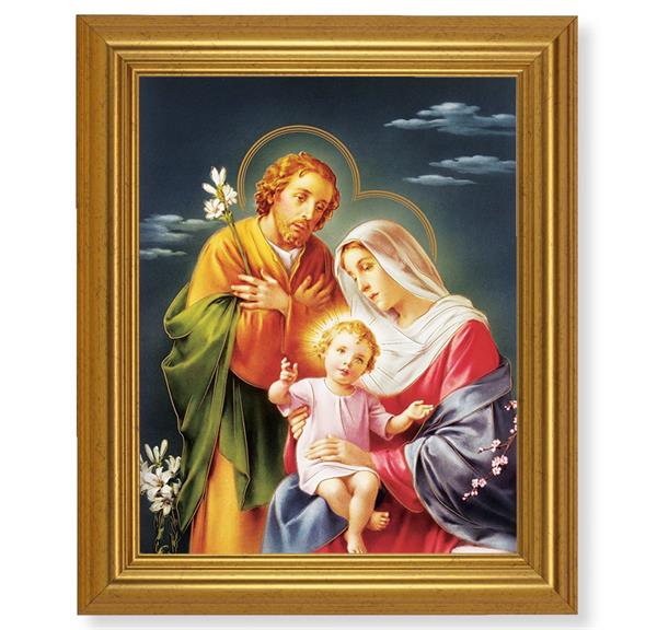 Holy Family, 10"x12" Gold-Leaf Finished Classic Frame, Italian Print on Artboard # 27306